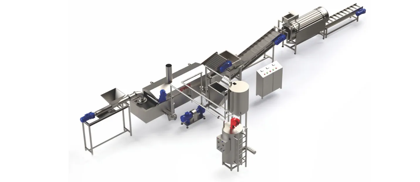 Matar Frying Line - food processing machinery by Foodax Engineering Works